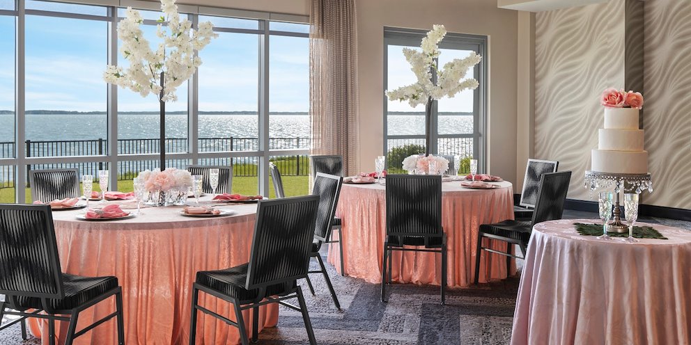 Ballroom reception setup at party venues Ocean City MD | BayVista Event Center