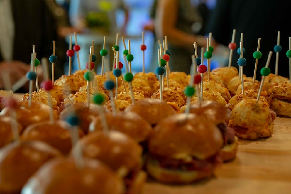 Sliders served at rehearsal dinners Ocean City | BayVista Event Center