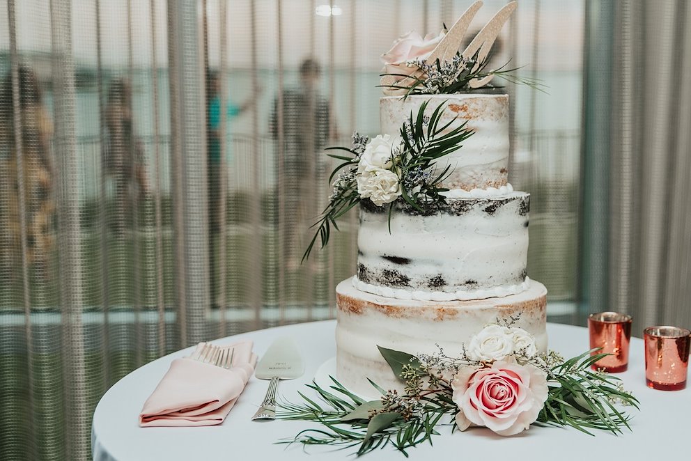 Wedding cake display at Ocean City MD wedding venues | BayVista Event Center