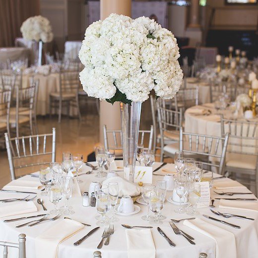 Elegant reception table at wedding venues in Ocean City MD | BayVista Event Center