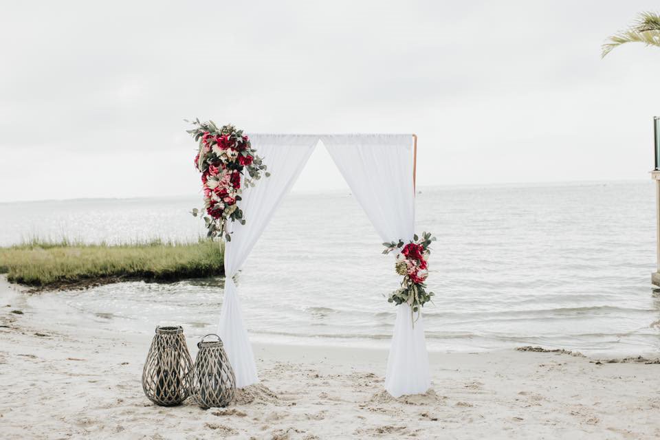 Oceanfront wedding altar at waterfront wedding venues Ocean City Maryland | BayVista Event Center
