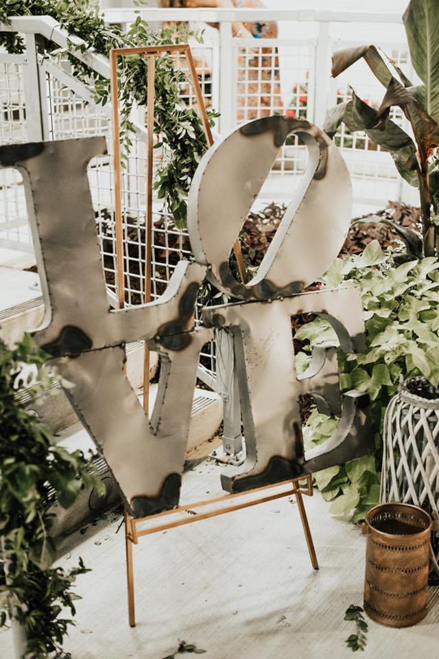 Love sign decoration at Ocean City MD wedding venues | BayVista Event Center